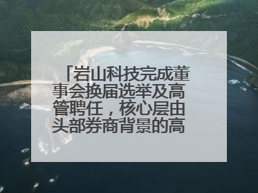 岩山科技完成董事会换届选举及高管聘任，核心层由头部券商背景的高管掌控