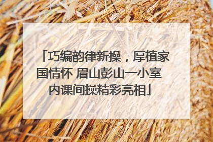 巧编韵律新操，厚植家国情怀 眉山彭山一小室内课间操精彩亮相