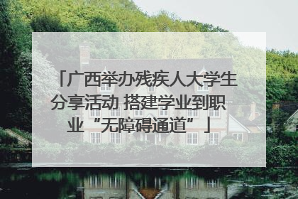 广西举办残疾人大学生分享活动 搭建学业到职业“无障碍通道”