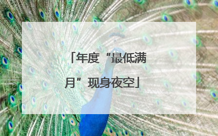 年度“最低满月”现身夜空