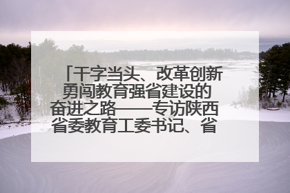干字当头、改革创新 勇闯教育强省建设的奋进之路——专访陕西省委教育工委书记、省教育厅厅长王树声