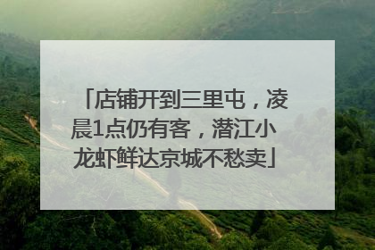 店铺开到三里屯，凌晨1点仍有客，潜江小龙虾鲜达京城不愁卖