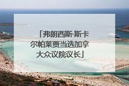 弗朗西斯·斯卡尔帕莱贾当选加拿大众议院议长