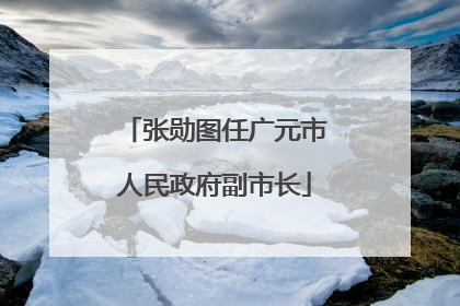 张勋图任广元市人民政府副市长