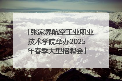 张家界航空工业职业技术学院举办2025年春季大型招聘会