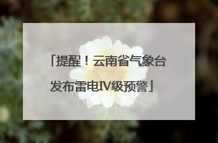 提醒！云南省气象台发布雷电Ⅳ级预警