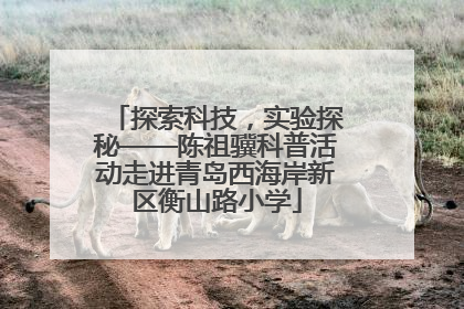 探索科技，实验探秘——陈祖骥科普活动走进青岛西海岸新区衡山路小学