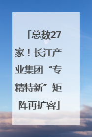 总数27家！长江产业集团“专精特新”矩阵再扩容