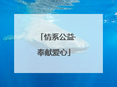 情系公益·奉献爱心