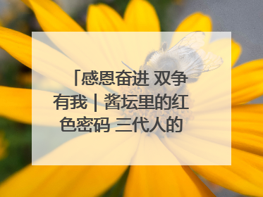 感恩奋进 双争有我｜酱坛里的红色密码 三代人的家国情怀