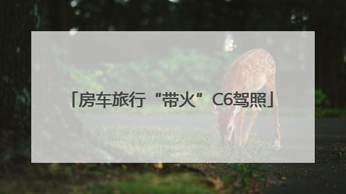 房车旅行“带火”C6驾照