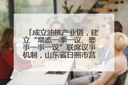 成立油桃产业链，建立“常态一季一议、要事一事一议”联席议事机制，山东省日照市莒县果庄镇——13个党小组“全周期”育果