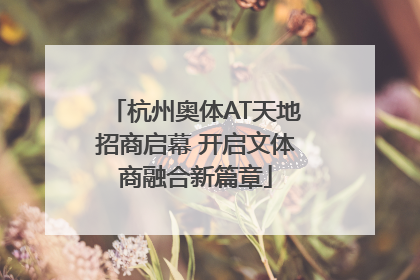 杭州奥体AT天地招商启幕 开启文体商融合新篇章