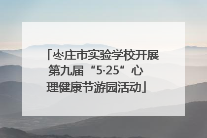 枣庄市实验学校开展第九届“5·25”心理健康节游园活动