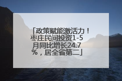 政策赋能激活力！枣庄民间投资1-5月同比增长24.7%，居全省第二