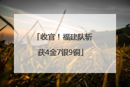 收官！福建队斩获4金7银9铜