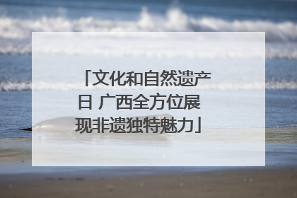 文化和自然遗产日 广西全方位展现非遗独特魅力