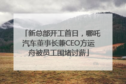 新总部开工首日，哪吒汽车董事长兼CEO方运舟被员工围堵讨薪