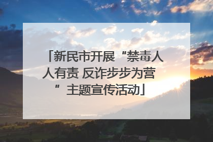 新民市开展“禁毒人人有责 反诈步步为营”主题宣传活动