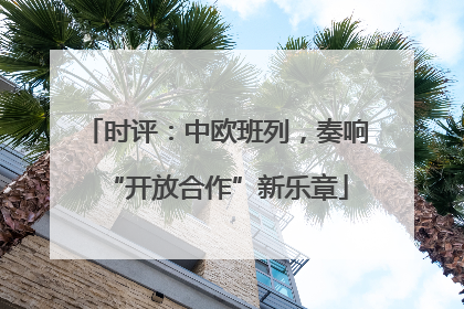 时评：中欧班列，奏响“开放合作”新乐章