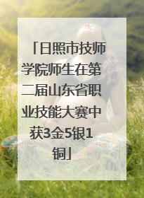 日照市技师学院师生在第二届山东省职业技能大赛中获3金5银1铜