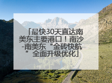 最快30天直达南美东主要港口！南沙-南美东“金砖快航”全面升级优化