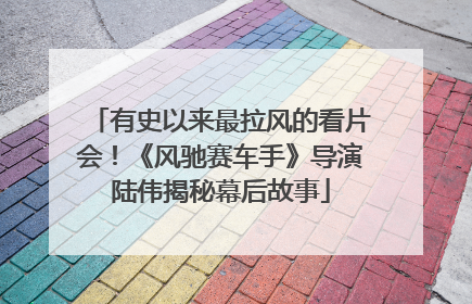 有史以来最拉风的看片会！《风驰赛车手》导演陆伟揭秘幕后故事