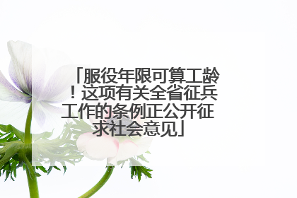服役年限可算工龄！这项有关全省征兵工作的条例正公开征求社会意见