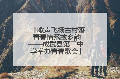 歌声飞扬古村落 青春情系故乡韵——成武县第二中学举办青春歌会