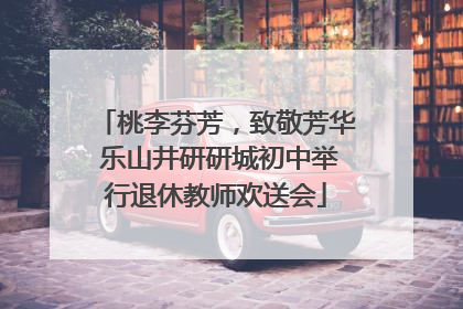 桃李芬芳，致敬芳华 乐山井研研城初中举行退休教师欢送会