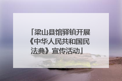 梁山县馆驿镇开展《中华人民共和国民法典》宣传活动