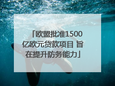 欧盟批准1500亿欧元贷款项目 旨在提升防务能力
