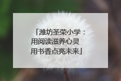 潍坊圣荣小学：用阅读滋养心灵 用书香点亮未来