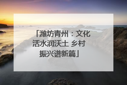潍坊青州：文化活水润沃土 乡村振兴谱新篇