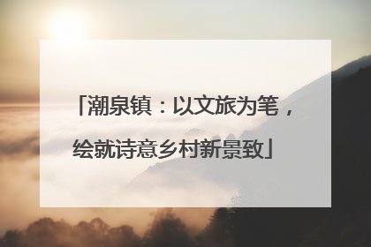 潮泉镇：以文旅为笔，绘就诗意乡村新景致