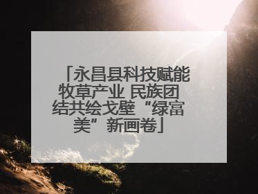 永昌县科技赋能牧草产业 民族团结共绘戈壁“绿富美”新画卷
