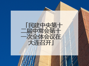 民建中央第十二届中常会第十一次全体会议在大连召开