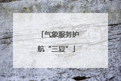 气象服务护航“三夏”