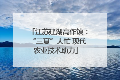 江苏建湖高作镇：“三夏”大忙 现代农业技术助力