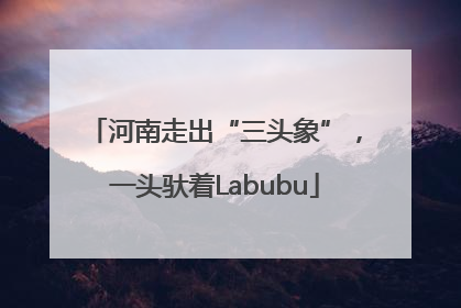 河南走出“三头象”，一头驮着Labubu