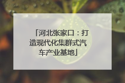 河北张家口：打造现代化集群式汽车产业基地