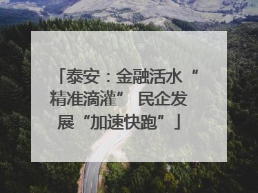 泰安：金融活水“精准滴灌” 民企发展“加速快跑”
