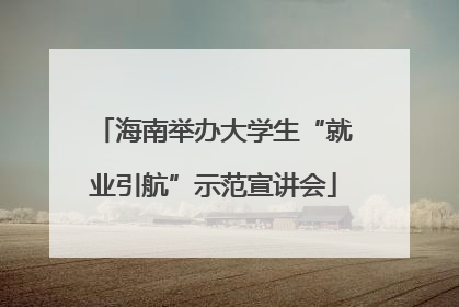 海南举办大学生“就业引航”示范宣讲会
