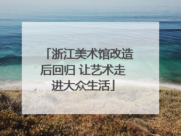浙江美术馆改造后回归 让艺术走进大众生活
