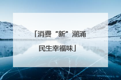 消费“新”潮涌 民生幸福味