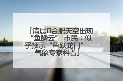 清晨﻿合肥天空出现“鱼鳞云” 市民：似乎预示“鱼跃龙门” 气象专家科普