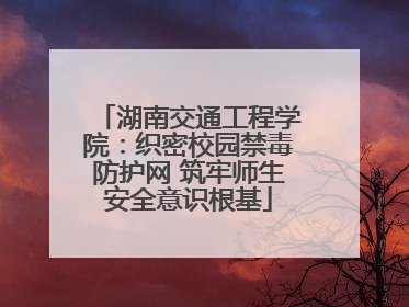 湖南交通工程学院：织密校园禁毒防护网 筑牢师生安全意识根基