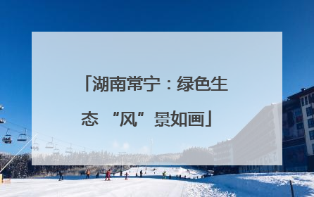 湖南常宁：绿色生态 “风”景如画