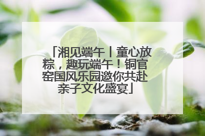 湘见端午丨童心放粽，趣玩端午！铜官窑国风乐园邀你共赴亲子文化盛宴