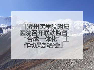 滨州医学院附属医院召开联动监督“合成一体化”工作动员部署会